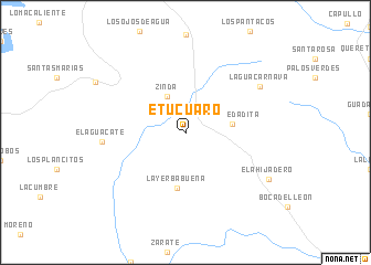 map of Etúcuaro