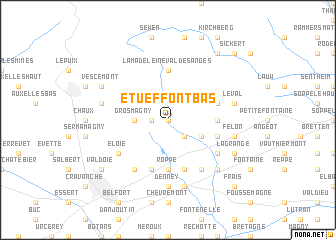 map of Étueffont-Bas