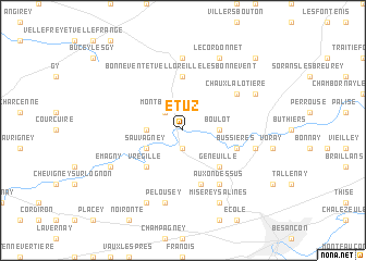 map of Étuz