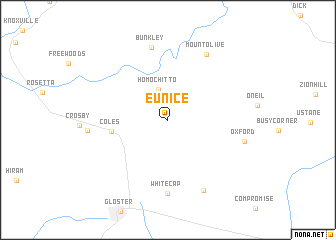 map of Eunice