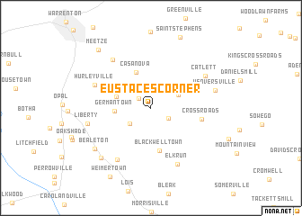 map of Eustaces Corner