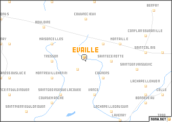 map of Évaillé