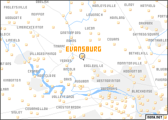 map of Evansburg