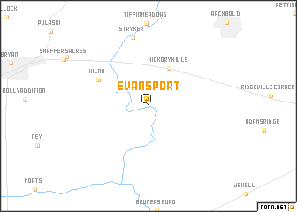 map of Evansport