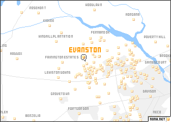 map of Evanston