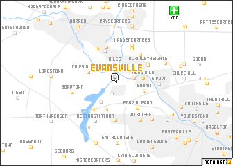 map of Evansville