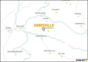 map of Evansville