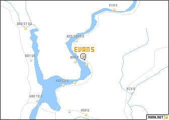 map of Evans