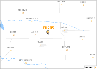 map of Evans