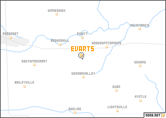 map of Evarts