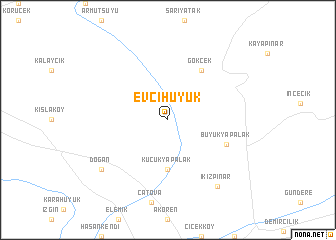 map of Evcihüyük