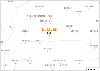 map of Evciler