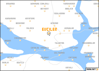 map of Evciler