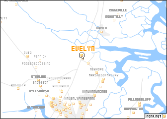 map of Evelyn