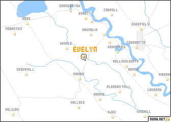 map of Evelyn