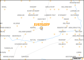 map of Evendorf