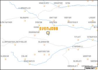 map of Evenjobb