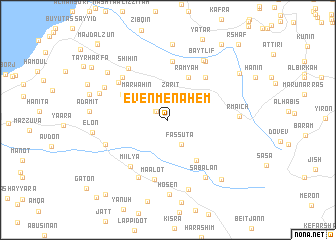 map of Even Menaẖem