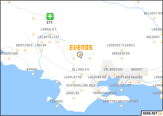 map of Évenos