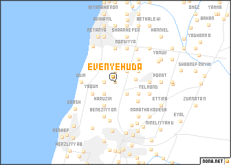 map of Even Yehuda