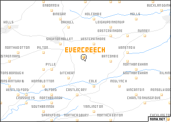 map of Evercreech