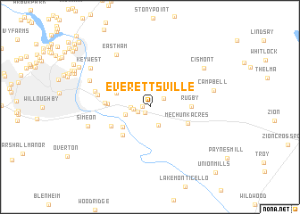map of Everettsville