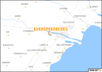 map of Evergreen Acres