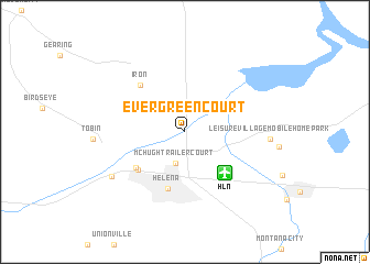 map of Evergreen Court