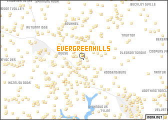 map of Evergreen Hills