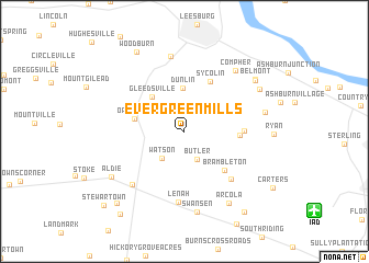 map of Evergreen Mills