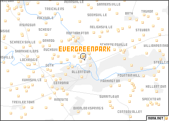 map of Evergreen Park