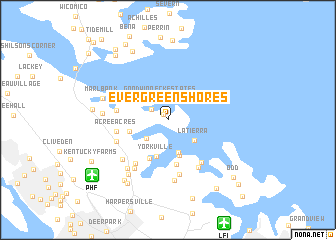 map of Evergreen Shores