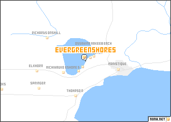 map of Evergreen Shores