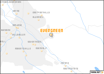 map of Evergreen