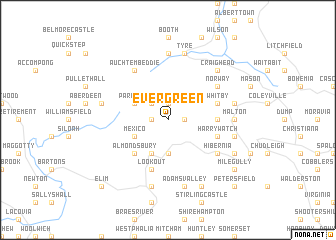 map of Evergreen