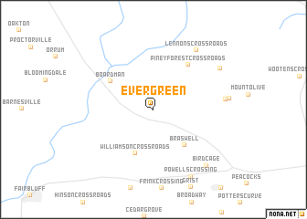 map of Evergreen