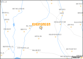 map of Evergreen