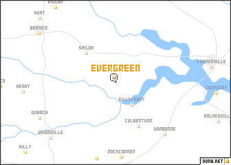 map of Evergreen