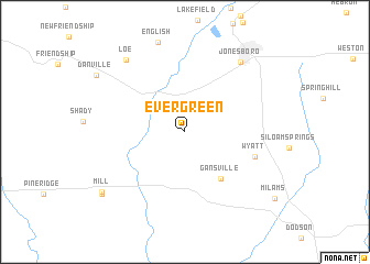 map of Evergreen