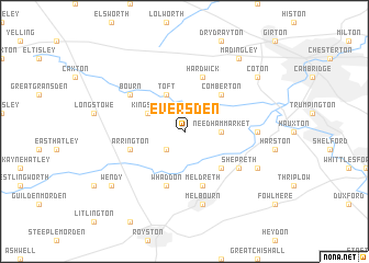 map of Eversden