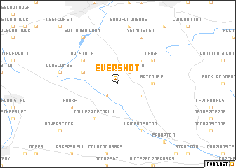 map of Evershot