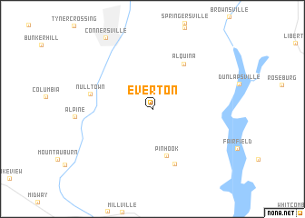 map of Everton