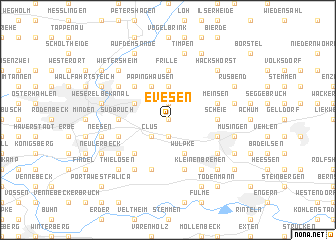 map of Evesen