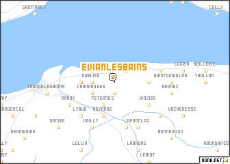 map of Évian-les-Bains