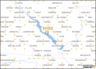 map of Évieu