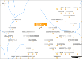 map of Evi Kopé