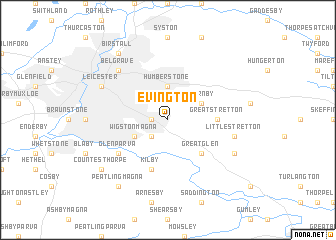 map of Evington