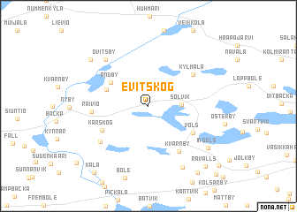 map of Evitskog