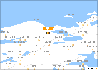 map of Evjen