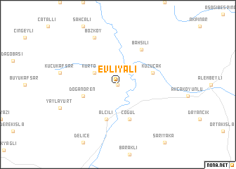 map of Evliyalı